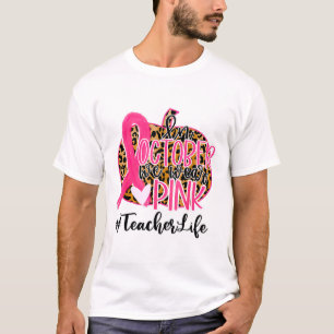 Camiseta Sensibilização do Cancer de Mama de Professores Em