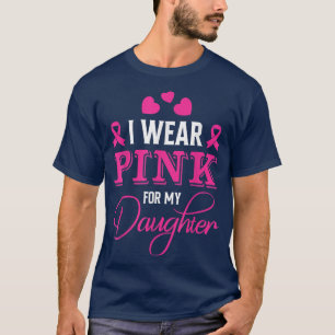 Camiseta Sensibilização do Cancer de Mama Eu Visto Rosa par