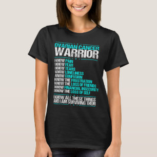 Camiseta Sensibilização do câncer de ovário Conheço a 