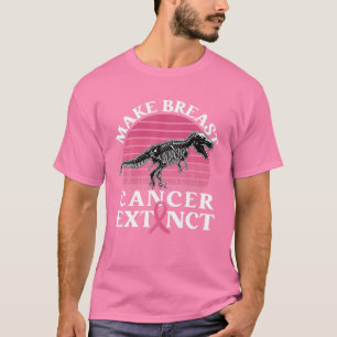 Camiseta Sensibilização do Cancer Dinossauro Faça Extração