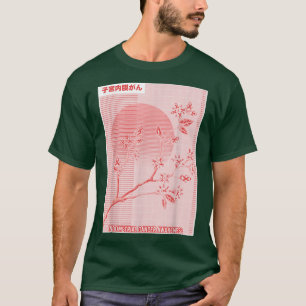 Camiseta Sensibilização do Cancer do Endométrio Flor de Cer