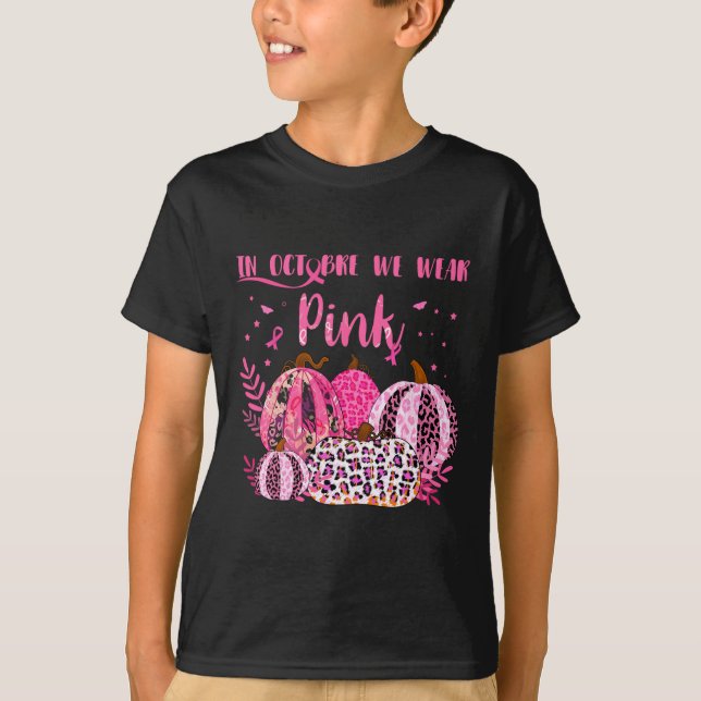 Camiseta Sensibilização Do cancer Em Outubro Eu Visto Dia d (Frente)