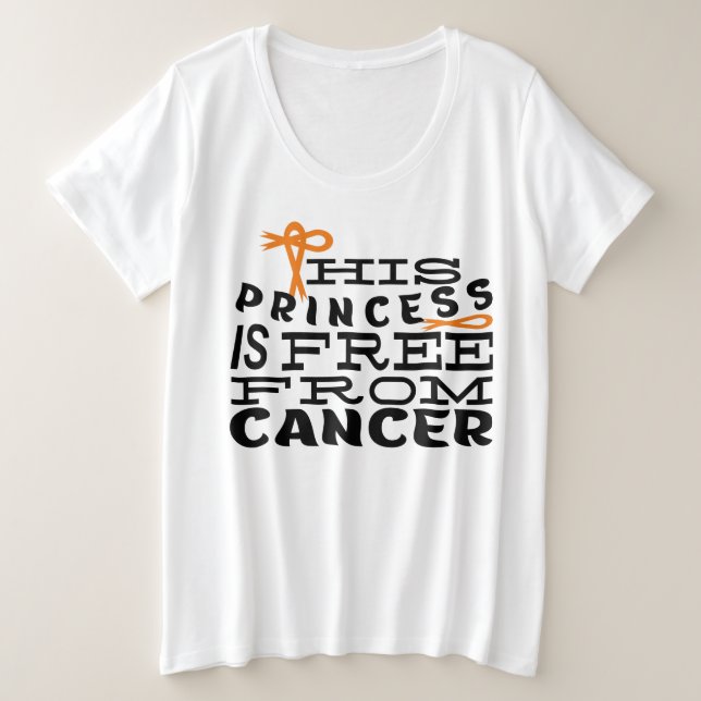 Camiseta SENSIBILIZAÇÃO DO cancer - ESTA PRINCESA ESTÁ LIVR (Frente do Design)