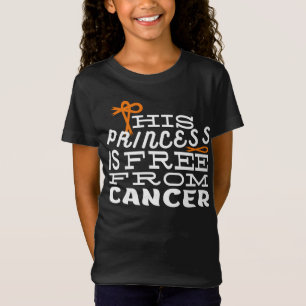 Camiseta SENSIBILIZAÇÃO DO cancer - ESTA PRINCESA ESTÁ LIVR