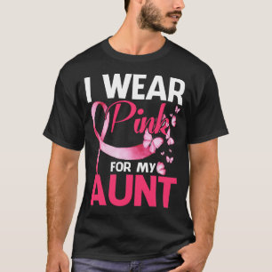 Camiseta Sensibilização do Cancer Eu Visto Rosa Para A Minh