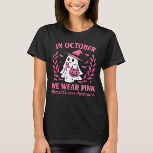 Camiseta Sensibilização do Cancer, Friso Rosa Luta Contra a