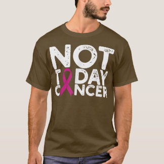 Camiseta Sensibilização do Cancer Mama Não Hoje Cancer Fílu