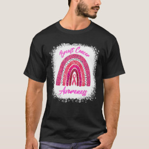 Camiseta Sensibilização do Cancer Materno Branqueado Arco-Í