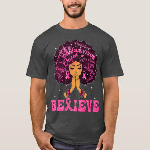 Camiseta Sensibilização do Cancer para a mulher negra Supor
