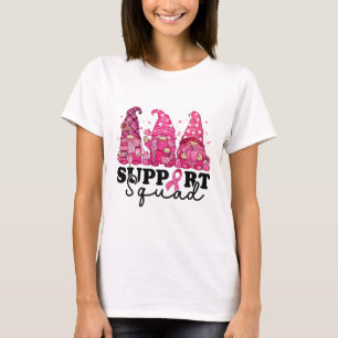 Camiseta Sensibilização Do Cancer Para Os Gnomos Femininos