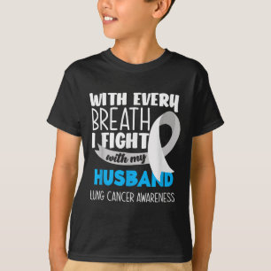 Camiseta Sensibilização Do Cancer Pulmonar A Cada Respiraçã