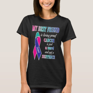 Camiseta Sensibilização do cancer S (melhor amigo)
