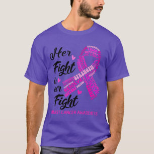 Camiseta Sensibilização do Cancer Sua Luta é nossa Luta