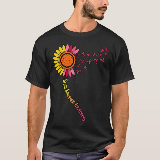 Camiseta Sensibilização do Cérebro de Girassol Mês Apoio G (Frente)