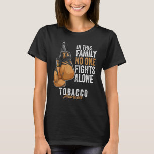 Camiseta Sensibilização do Cigarro Mês Luvas Fita Castanha