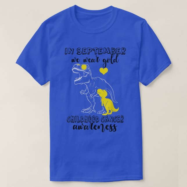 Camiseta Sensibilização Do Dinossauro Para O Cancer Na Infâ (Frente do Design)