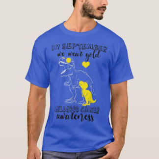 Camiseta Sensibilização Do Dinossauro Para O Cancer Na Infâ