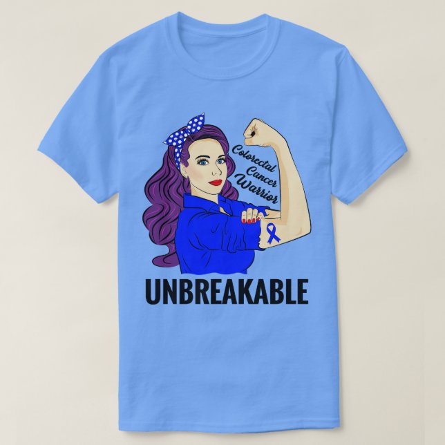 Camiseta Sensibilização do Guerreiro Colorectal Bowel Colon (Frente do Design)