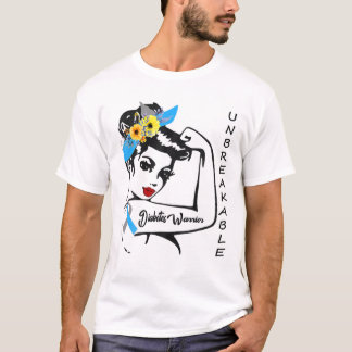 Camiseta Sensibilização do Guerreiro Diabetes Tipo de Supor