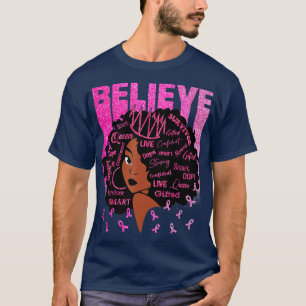 Camiseta Sensibilização do Guerreiro do Cancer Forte Mulher