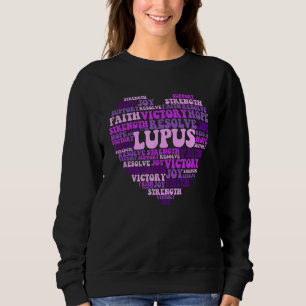 Camiseta Sensibilização Do Lúpus Cardíaco Roxo Para O Homem