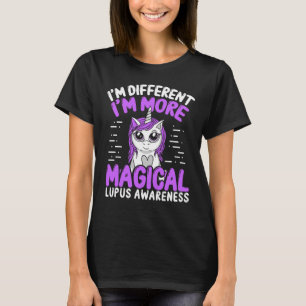 Camiseta Sensibilização do Lupus Unicorn Mulheres Roxo Fi