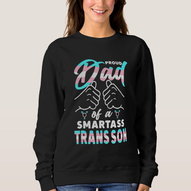 Camiseta Sensibilização do Orgulho Trans Pai de Orgulho Org (Frente)