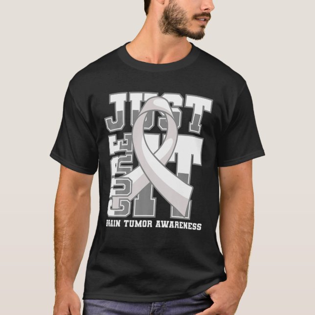 Camiseta Sensibilização do Tumor Cerebral Apenas Curte-a (Frente)
