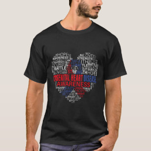 Camiseta Sensibilização Doença Cardíaca Combatendo Esperanç