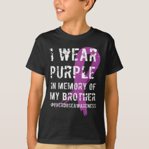 Camiseta Sensibilização em Excesso Memória Roxa do Meu Irmã