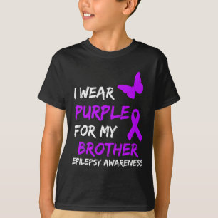 Camiseta Sensibilização Epilepsia Eu Visto Roxo Para Meu Ir