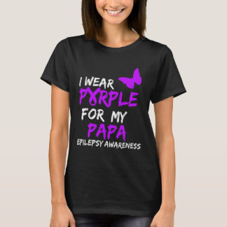 Camiseta Sensibilização Epilepsia Eu Visto Roxo Para Meu Pa