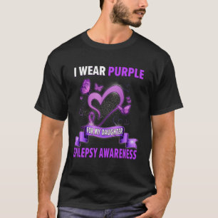 Camiseta Sensibilização Epilepsia Eu Visto Roxo Para Minha 
