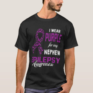 Camiseta Sensibilização Epiléptica Eu Visto Roxo Para Minha
