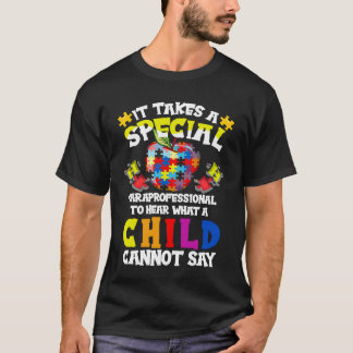 Camiseta Sensibilização Especial do Autismo Paraprofissiona