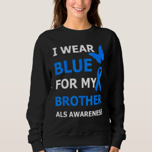Camiseta Sensibilização Eu Visto Azul Para Minha Fita Irmão
