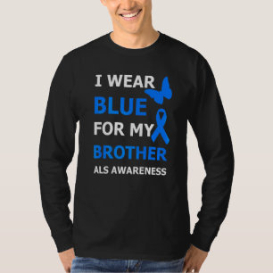 Camiseta Sensibilização Eu Visto Azul Para O Meu Irmão Fris