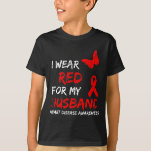 Camiseta Sensibilização Eu Visto Vermelho Para Minha Fita D