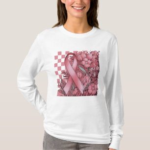 Camiseta Sensibilização Floral para o Cancer da Mama