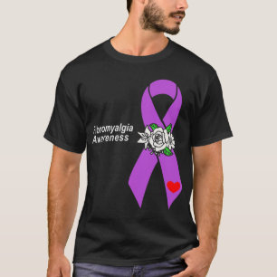 Camiseta Sensibilização Flores de Fita Roxas