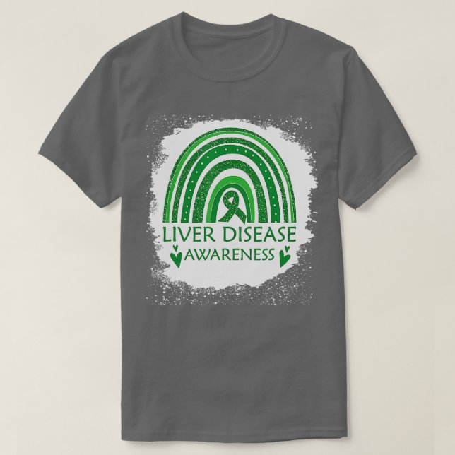 Camiseta Sensibilização Hepática Sangrada Rainbow Green Rib (Frente do Design)