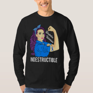 Camiseta Sensibilização Indestrutível do Diabetes Guerreiro