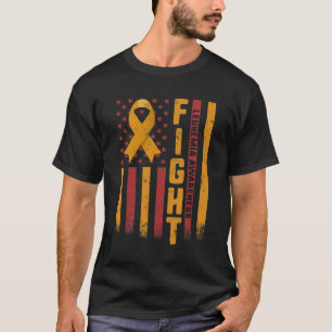 Camiseta Sensibilização Laranja Fita Usa Bandeira Guerreira