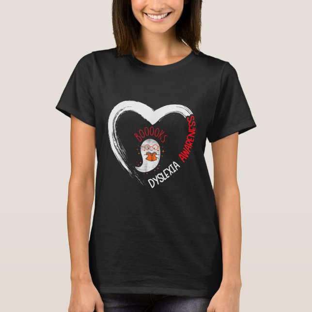 Camiseta Sensibilização Lendo Visto Coração Vermelho Cute L (Frente)