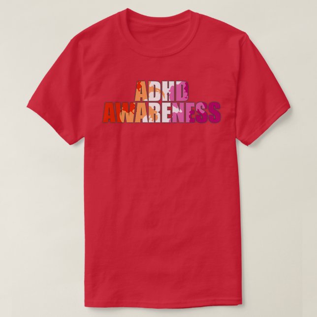 Camiseta Sensibilização Lésbica para o ADHD (Frente do Design)