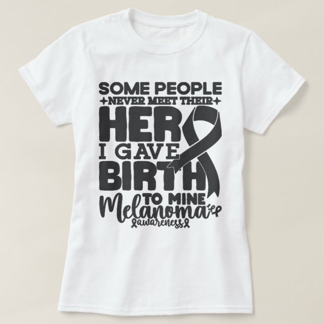 Camiseta Sensibilização Melanoma Algumas Pessoas Nunca Enco (Frente do Design)