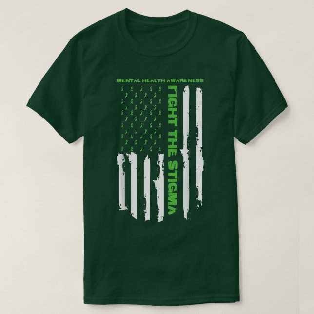 Camiseta Sensibilização Mês Para A Saúde Mental Combater O  (Frente do Design)