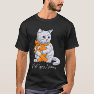 Camiseta Sensibilização Mês para o Friso Laranja Gato