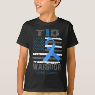 Camiseta Sensibilização mundial para a diabetes Blue Ribbon