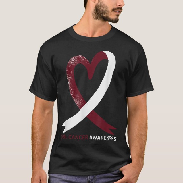 Camiseta Sensibilização Oral para o Cancer Mês 2024 Pescoço (Frente)
